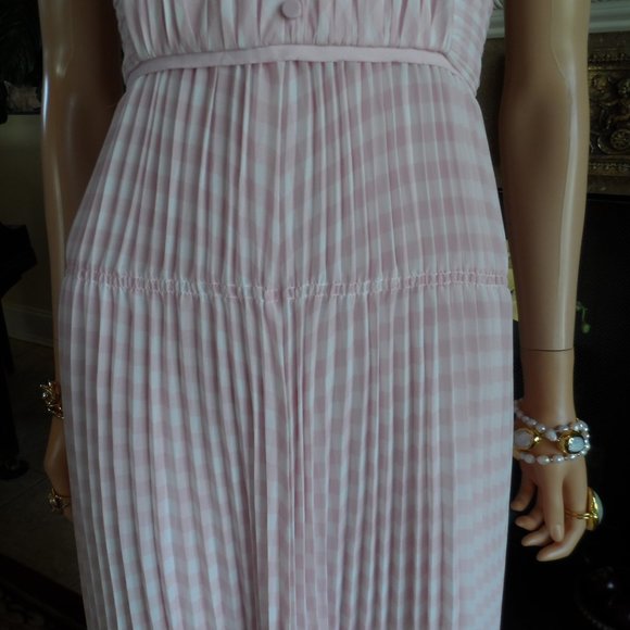 Self-Portrait Pink Gingham Midi Dress - Picture 12 of 16